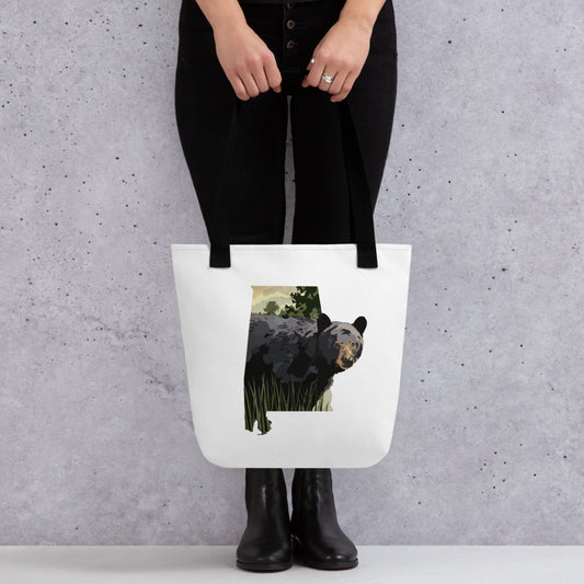 "Alabama/Black Bear" - Tote Bag