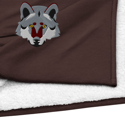"Gray Wolf" - Premium Sherpa Blanket