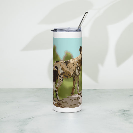"African Wild Dog" - Stainless Steel Tumbler